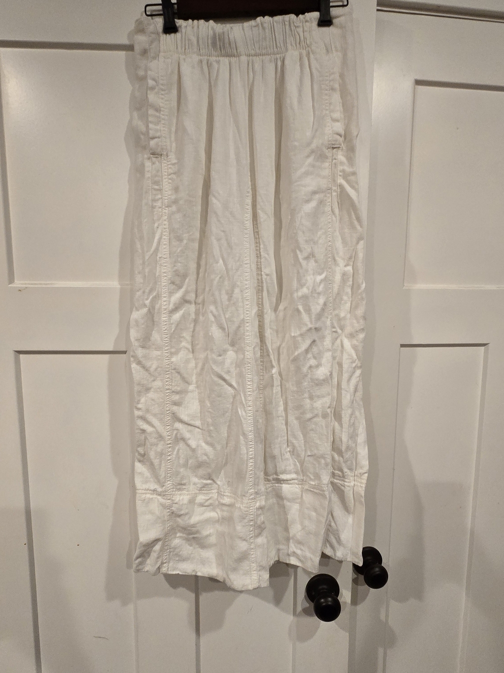 Free People Days End Linen Pants White